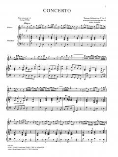 Concerto à cinque G-dur op. 5/4 von Tomaso Giovanni Albinoni 