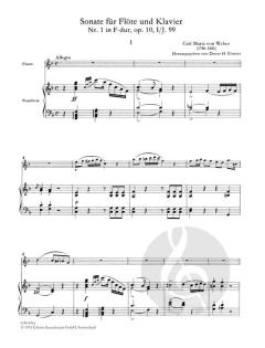 Sechs Sonaten für Flöte und Klavier op. 10/1 von Carl Maria von Weber im Alle Noten Shop kaufen