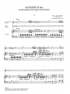Konzert B-dur von Franz Anton Pfeiffer für Fagott oder Bassetthorn (mit beiden Solostimmen) im Alle Noten Shop kaufen