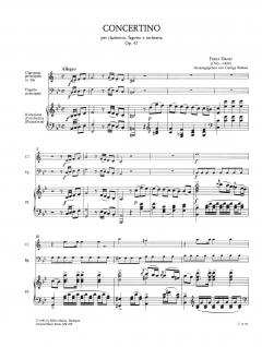 Concertino für Klarinette, Fagott und Orchester (Franz Danzi) 