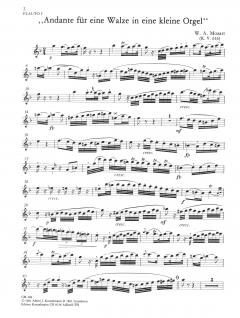 Andante F-Dur KV 616 von Wolfgang Amadeus Mozart für eine Walze in einer kleinen Orgel für 2 Flöten und 2 Klarinetten im Alle Noten Shop kaufen