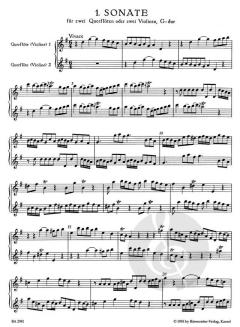 6 Sonaten im Kanon op. 5 Heft 1 von Georg Philipp Telemann für zwei Querflöten oder zwei Violinen TWV 40: 118-120 im Alle Noten Shop kaufen