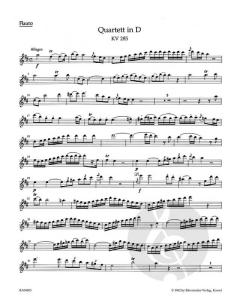 Quartette für Flöte, Violine, Viola und Violoncello (W.A. Mozart) 