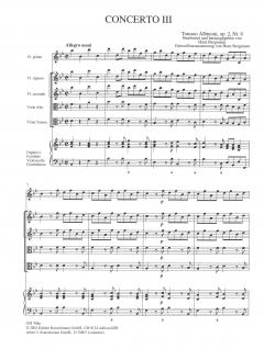 Concerto Nr. 3 B-Dur op. 2/6 von Tomaso Giovanni Albinoni für Violine und Streichorchester im Alle Noten Shop kaufen