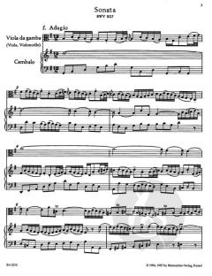 3 Sonaten nach BWV 1027-1029 von Johann Sebastian Bach (Download) 
