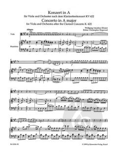 Konzert für Viola und Orchester von Wolfgang Amadeus Mozart im Alle Noten Shop kaufen