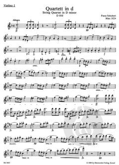 Streichquartett Der Tod und das Mädchen D 810 von Franz Schubert im Alle Noten Shop kaufen (Stimmensatz)