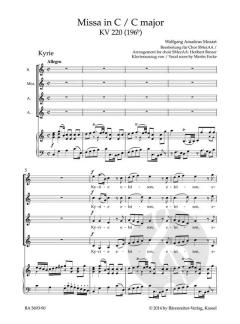Missa C-Dur KV 220 (196b) (W.A. Mozart) 