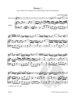 Sechs Sonaten nach BWV 525-530 Band 1 von Johann Sebastian Bach 