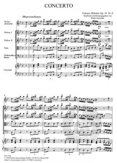 Concerto à cinque g-moll op. 10/8 von Tomaso Giovanni Albinoni für Violine und Streichorchester im Alle Noten Shop kaufen (Partitur)