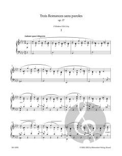 3 Romances sans paroles op. 17 N 52 von Gabriel Fauré (Download) 