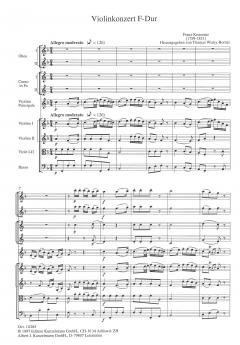 Konzert F-Dur für Violine und Orchester von Franz Vincenz Krommer im Alle Noten Shop kaufen