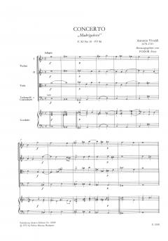 Konzert Madrigalesco d-moll op. 54/1 PV 86 von Antonio Vivaldi 