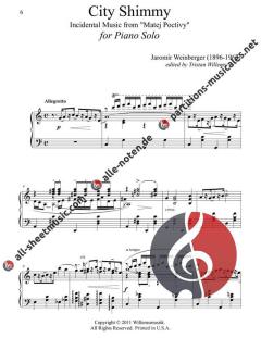 Piano Miniatures von Jaromír Weinberger 