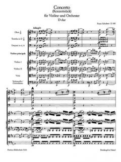 Concerto in D-Dur D 345 von Franz Schubert 