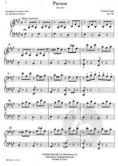 Pavane Op. 50 von Gabriel Fauré für Klavier vierhändig im Alle Noten Shop kaufen