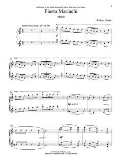 Fiesta Mariachi Difficult II Piano Duet von William Gillock 