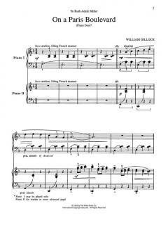 On A Paris Boulevard Elementary 4 2 Pianos 4 Hands von William Gillock 