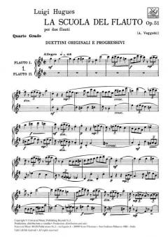 La Scuola Del Flauto Vol. 4 Op. 51 2 Flutes School of the Flute von Luigi Hugues 