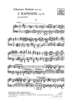 2 Rapsodie Op.79 von Johannes Brahms 