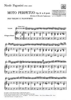 Moto Perpetuo Op. 11 No. 6 Violin Piano im Alle Noten Shop kaufen