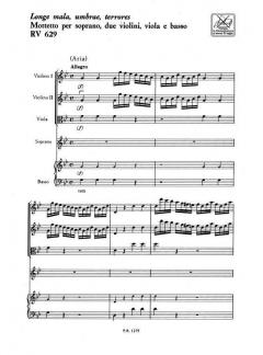 Longe Mala Umbrae Terrores Motet RV629 Score Critical Edition (Antonio Vivaldi) 