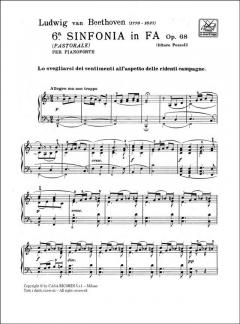 Piano Reduction of Symphony No.6 Op.68 in F 'Pastorale' von Ludwig van Beethoven 