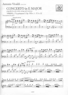 The Four Seasons Transcribed for Piano Solo, English Text Op.8 No.1-4 von Antonio Vivaldi 