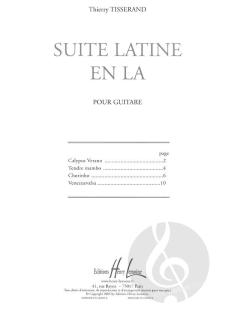 Suite latine en la von Thierry Tisserand 