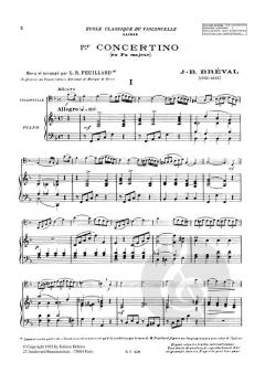 Concertino no1 en fa maj. von Jean-Baptiste Bréval 