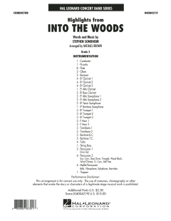 Highlights From Into The Woods von Stephen Sondheim 