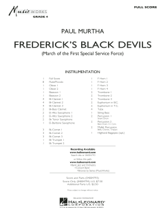 Frederick's Black Devils von Paul Murtha (Download) 