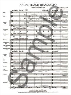 Andante And Tranquillo von Samuel Barber (Download) 