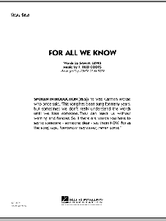 For All We Know von Carmen McRae (Download) 