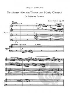 Variationen über ein Thema von Muzio Clementi von Boris Blacher 