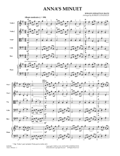 Anna's Minuet von Johann Sebastian Bach (Download) 