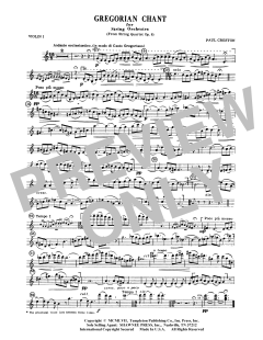 Gregorian Chant for String Orchestra (Download) 