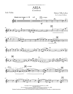 Aria (Cantilena) from Bachianas Brasileiras No. 5 von Heitor Villa-Lobos (Download) 