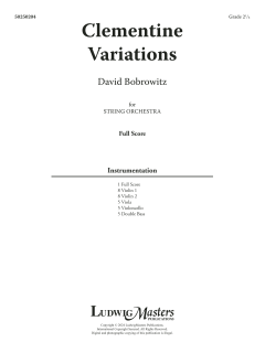Clementine Variations von David Bobrowitz (Download) 