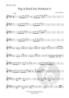 Pop- & Rock-Sax - Workout Nr. 4 von Gernot Dechert (Download) 