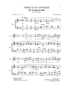 Create in Me von Nick Strimple 