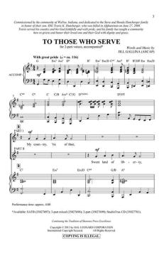 To Those Who Serve von Jill Gallina (Download) 