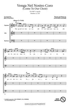 Venga Nel Nostro Coro (Come To Our Choir) von Antonio Salieri (Download) 