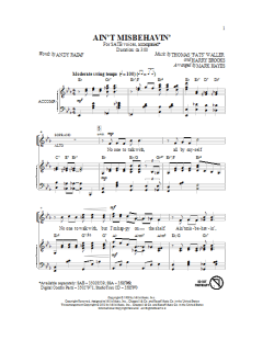Ain't Misbehavin' (Thomas Waller) 