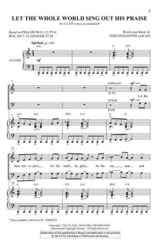 Let the Whole World Sing Out His Praise von Tom Eggleston (Download) 