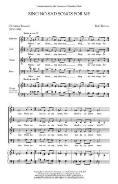 Sing No Sad Songs For Me von Rob Teehan (Download) 