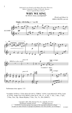 Why We Sing von Greg Gilpin (Download) 