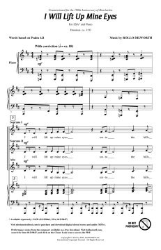 I Will Lift Up Mine Eyes von Rollo Dilworth (Download) 
