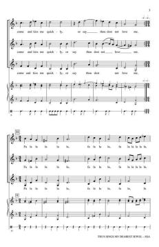 Thus Sings My Dearest Jewel (Thomas Weelkes) 