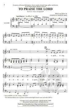 To Praise the Lord von Joseph M. Martin 